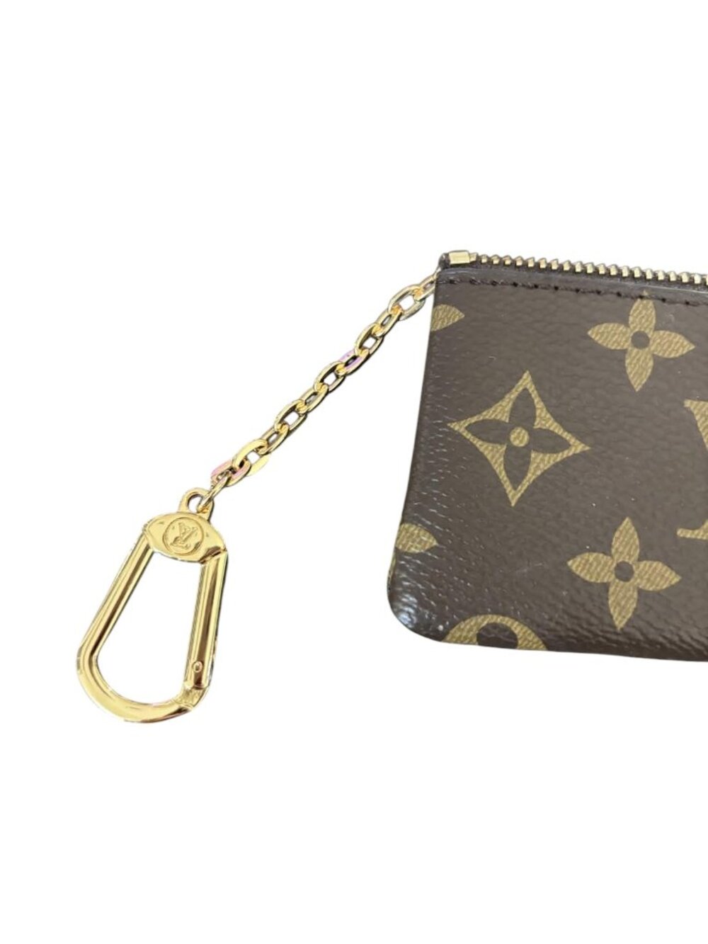 LOUIS VUITTON Monogram Key Pouch Zip Wallet Cles - AUTHENTIC - Picture 2 of 4